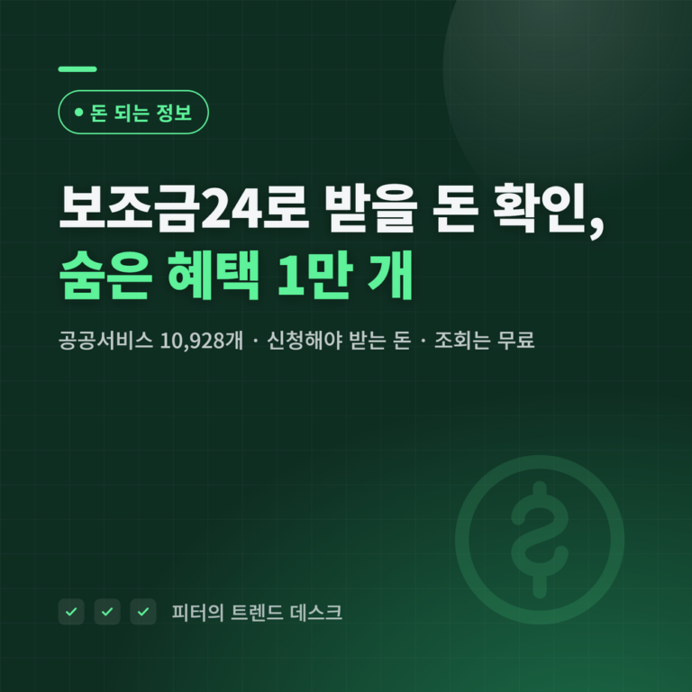 보조금24로 내가 받을 수 있는 돈 확인하기, 숨은 혜택 1만 개