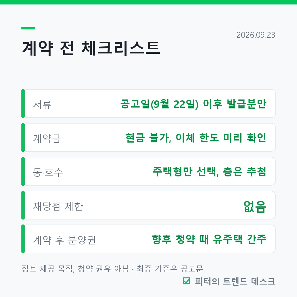 광주 제일풍경채 첨단3지구 무순위 187세대, 9월 28일 접수 — 발표 다음 날 계약 사진 3