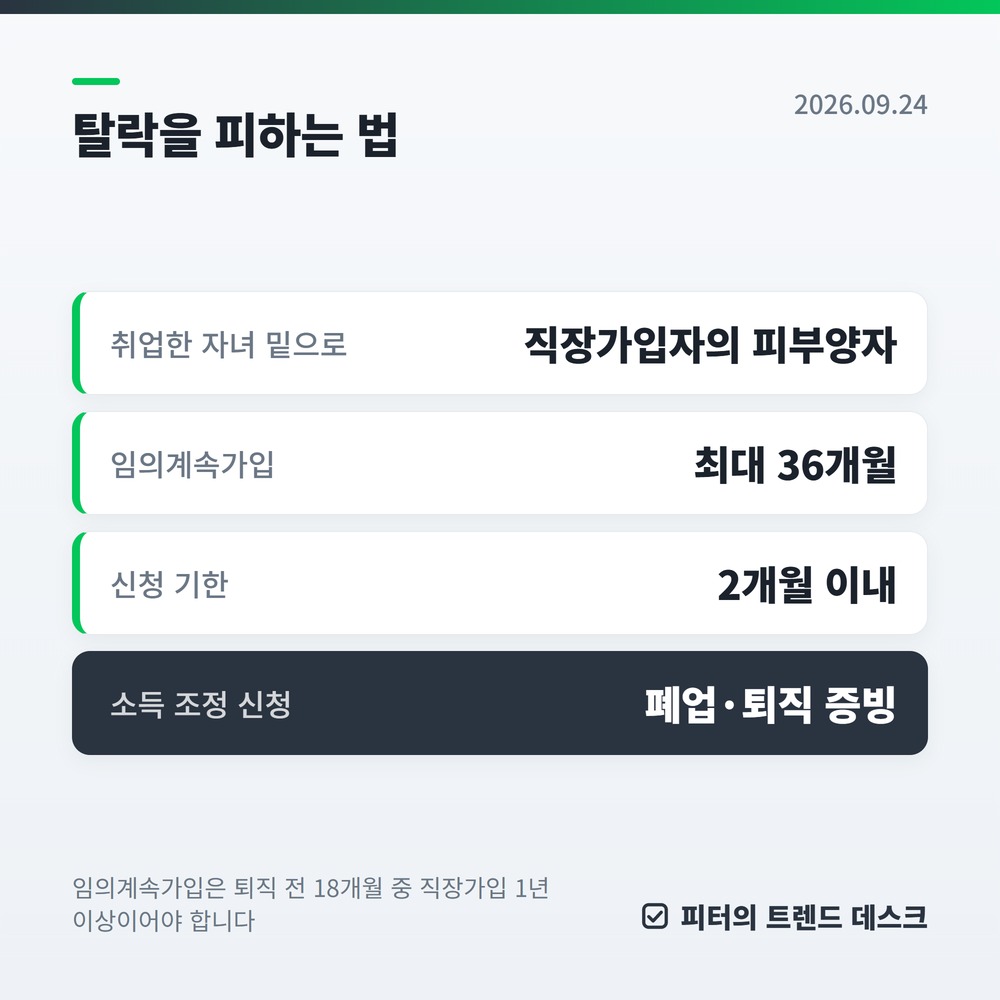 건강보험 피부양자, 소득 2,000만 원을 넘기면 탈락합니다 사진 3
