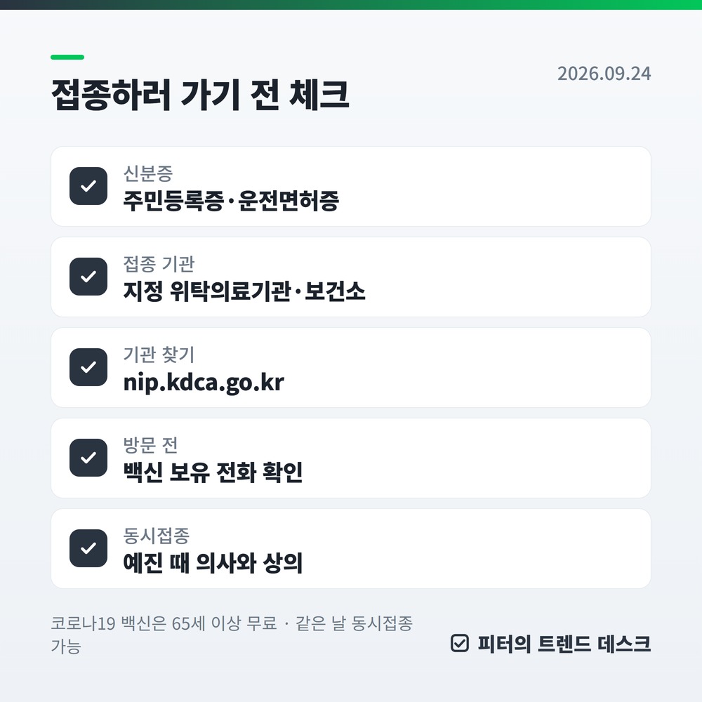 어르신 독감 무료접종 2026 — 75세 이상 10월 6일 시작, 당초 일정보다 3~6일 앞당겨졌다 사진 2