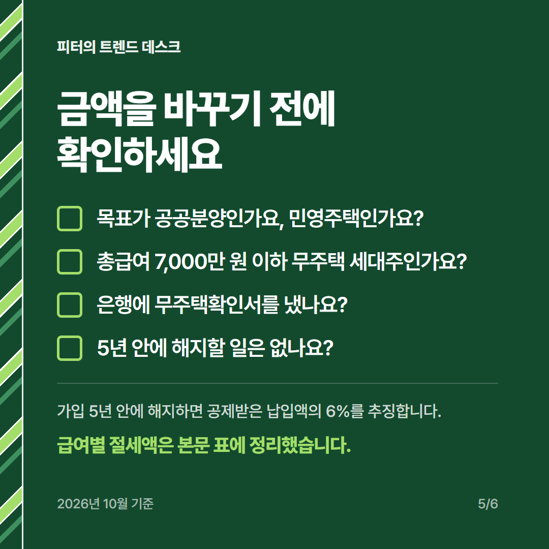 주택청약 월 25만 원, 넣어야 하나요? 납입인정금액·소득공제 300만 원 계산 사진 4